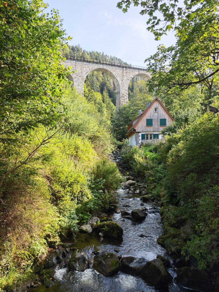 Deutschland Sehenswürdigkeiten im Schwarzwald - die Ravennaschlucht mit der Ravennabrücke